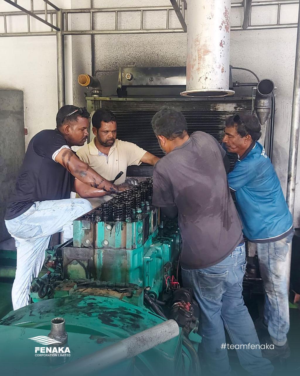 މާވަށު އިންޖީނުގޭގެ 500 ކޭވީގެ އިންޖީނު އޯވާހޯލް ކުރުމުގެ މަސައްކަތް ފެނަކައިން ފަށައިފި
