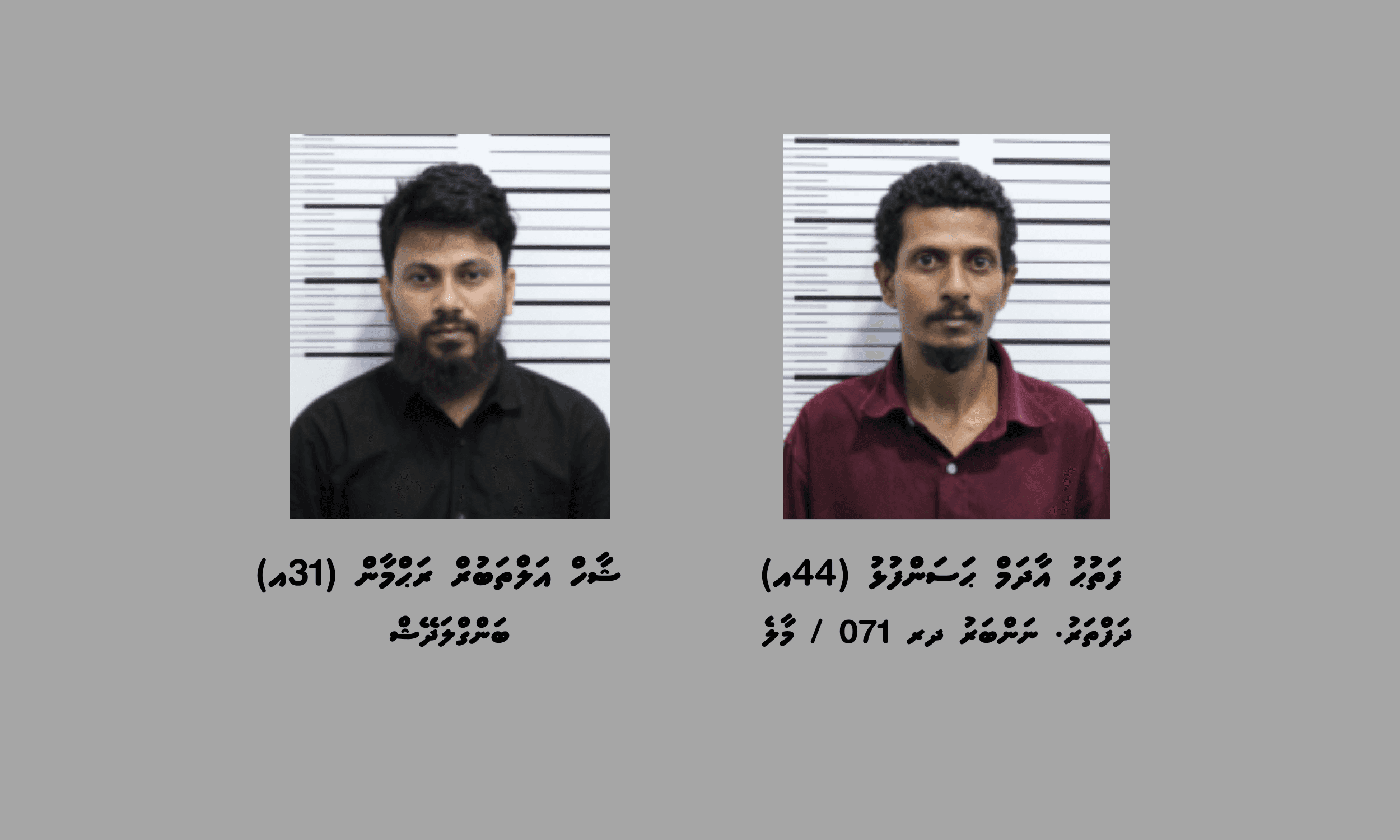 ތިން ކިލޯއަށް ވުރެ ގިނަ މަސްތުވާތަކެއްޗާއެކު ދެ މީހަކު ހައްޔަރުކޮށްފި